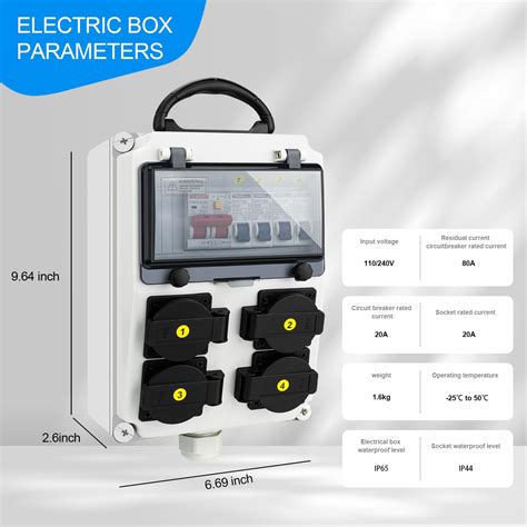 wall mount electric distribution box|110v power box.